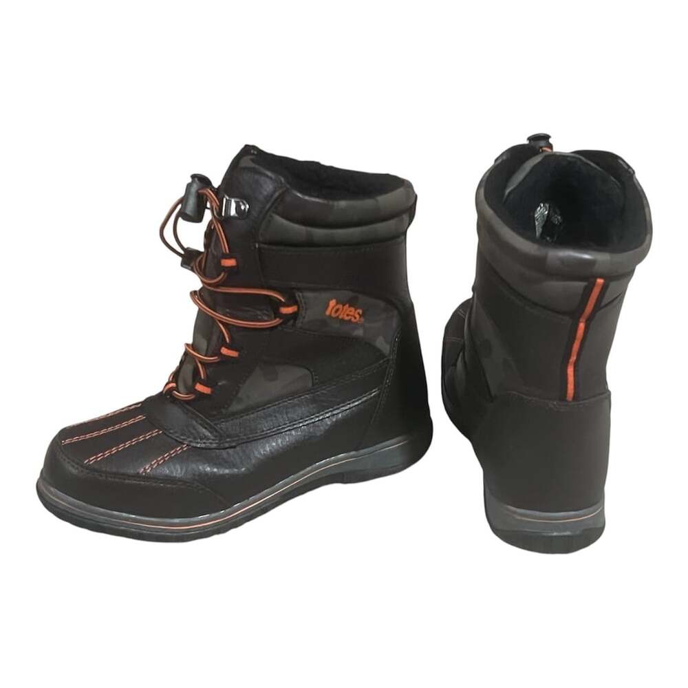 Totes Romeo Camo Toddler Boy's Winter Snow Boots Size 2 Medium -brown and Camo